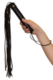 Kožený střapcový bič
