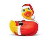 I Rub My Duckie Holiday Ornament Santa