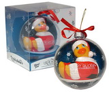 I Rub My Duckie Holiday Ornament Santa