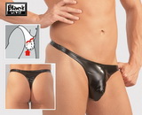 Latexové spodky s úchyty na penis a varlata
