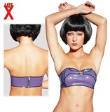 Fialová latexová podprsenka