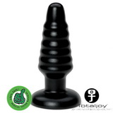 Anální kolík Totaljoy Butt Plug Rippled Medium Silky Black