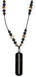 MiVibe Necklace Black Beads & Black Bullet