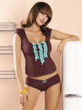 Souprava Obsessive Gossip top+shorts